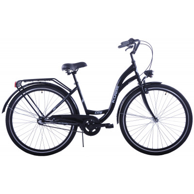 Mestský bicykel 28" Kozbike K14 3 prevodový Čierny